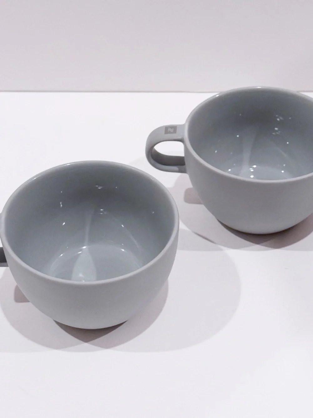 Nespresso Barista Gray Porcelain Cappuccino Cup, Set of 2
